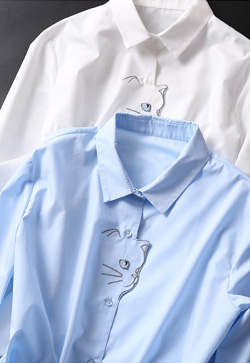 [수입] 고양이라벨 셔츠
